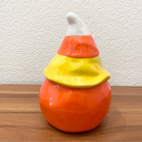 RAE DUNN Candy Coma Candy Corn Gnome Ceramic Halloween Figurine Fall Decor - Picture 8 of 12